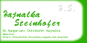 hajnalka steinhofer business card